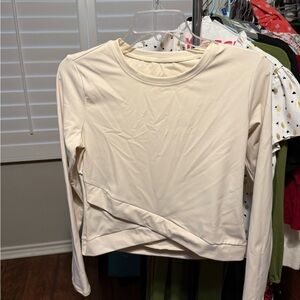Cream Long Sleeve Women's Top